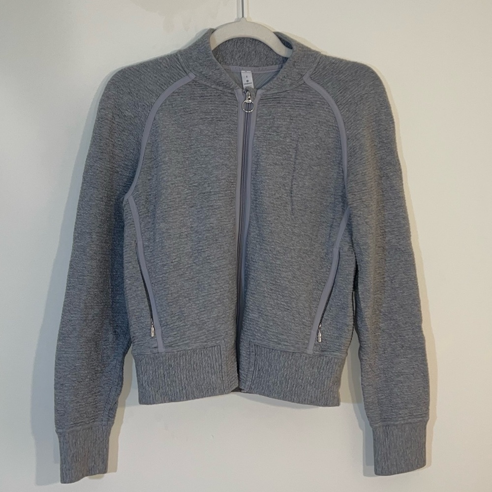 Lululemon Grey Zip Up Jacket Size 4